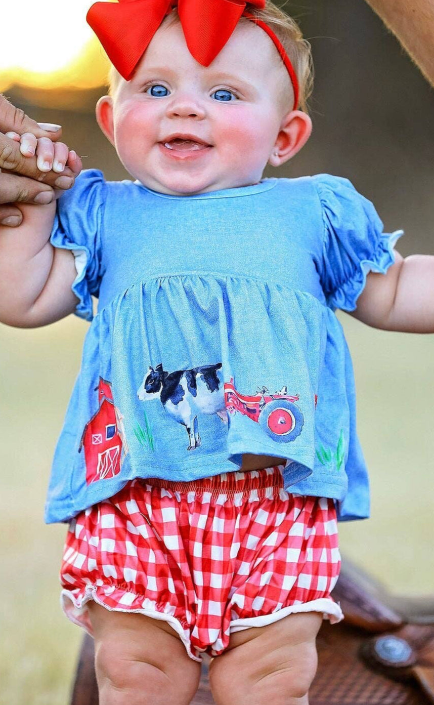 Baby Girls Farm Short Set