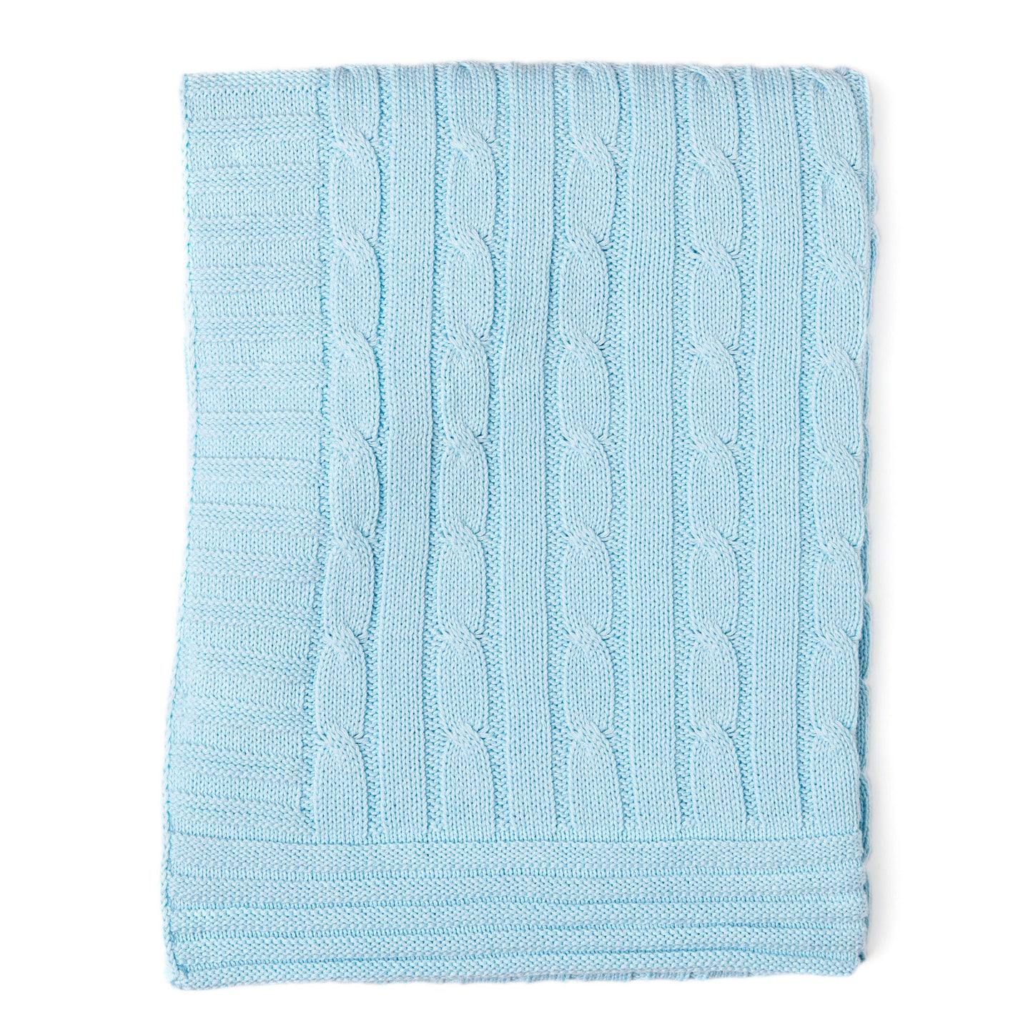 Blue Cable Knit Blanket