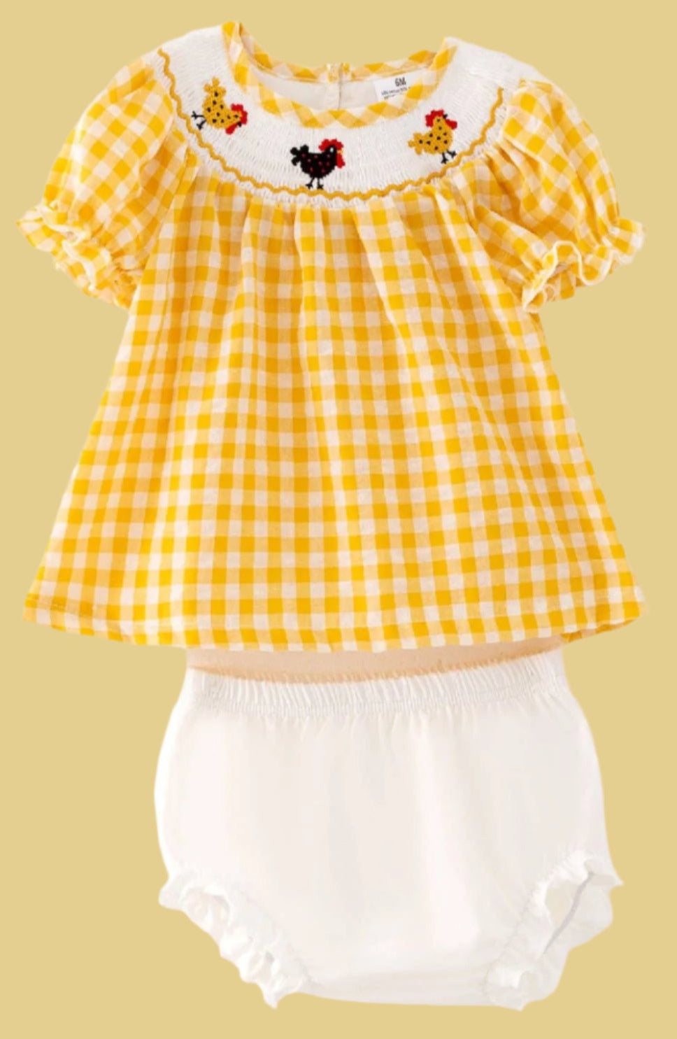 Farm Chick Smocking Embroidered Girls Dress Outfit