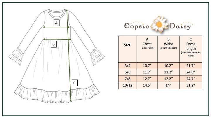 Kids Rust Floral Twirl Ruffles Dress