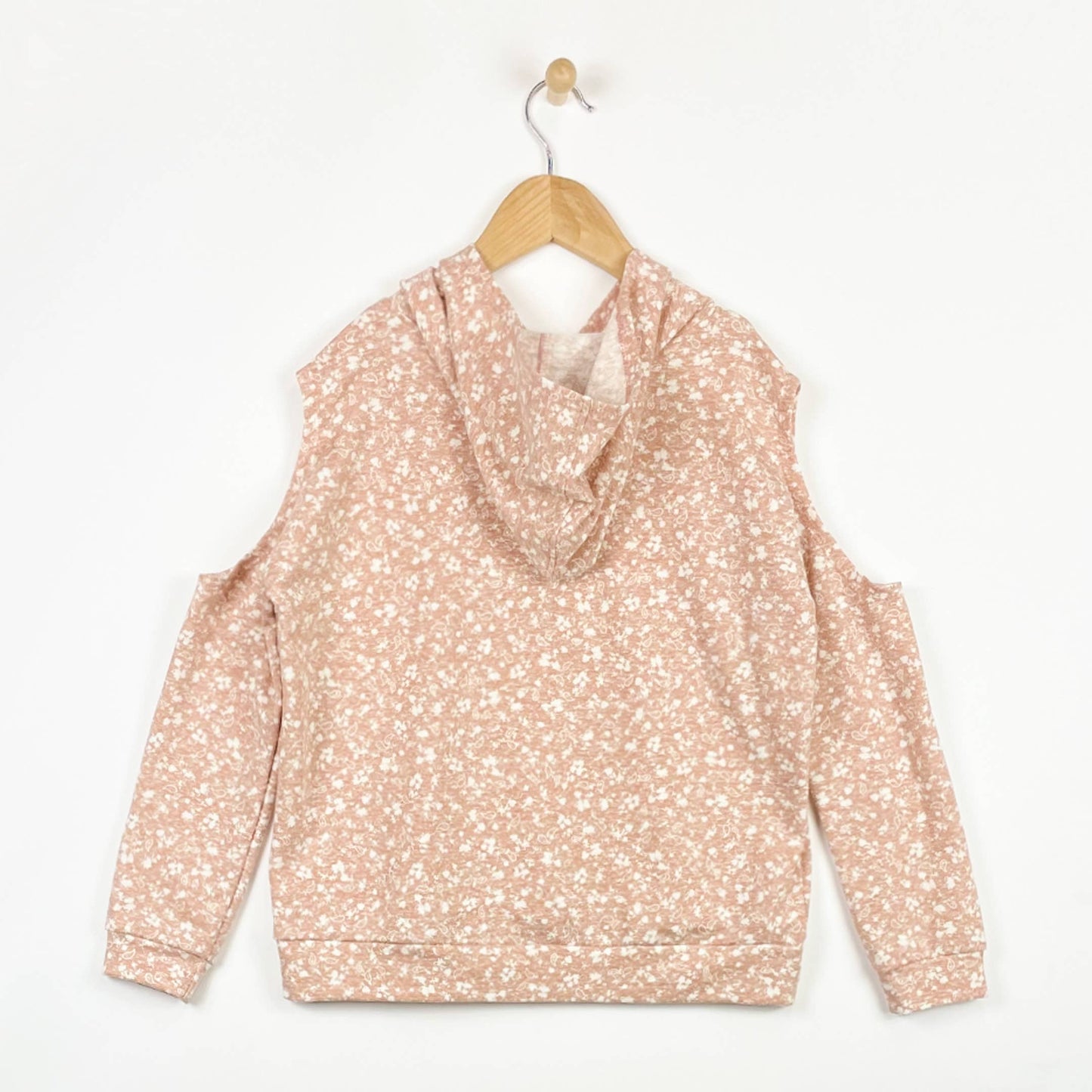 Cold Shoulder Pullover with Hood