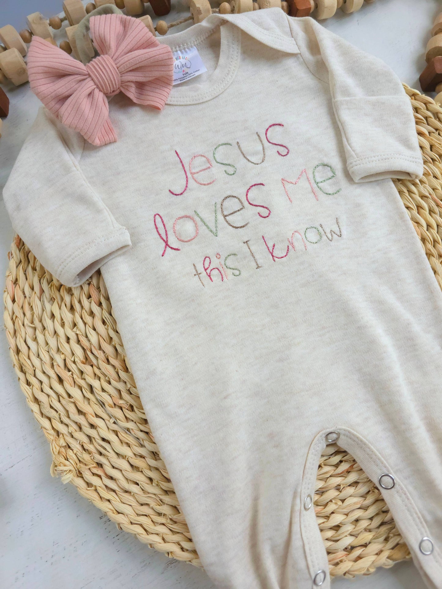 Baby Romper | Baby Girl Outfit - Jesus Loves Me:
