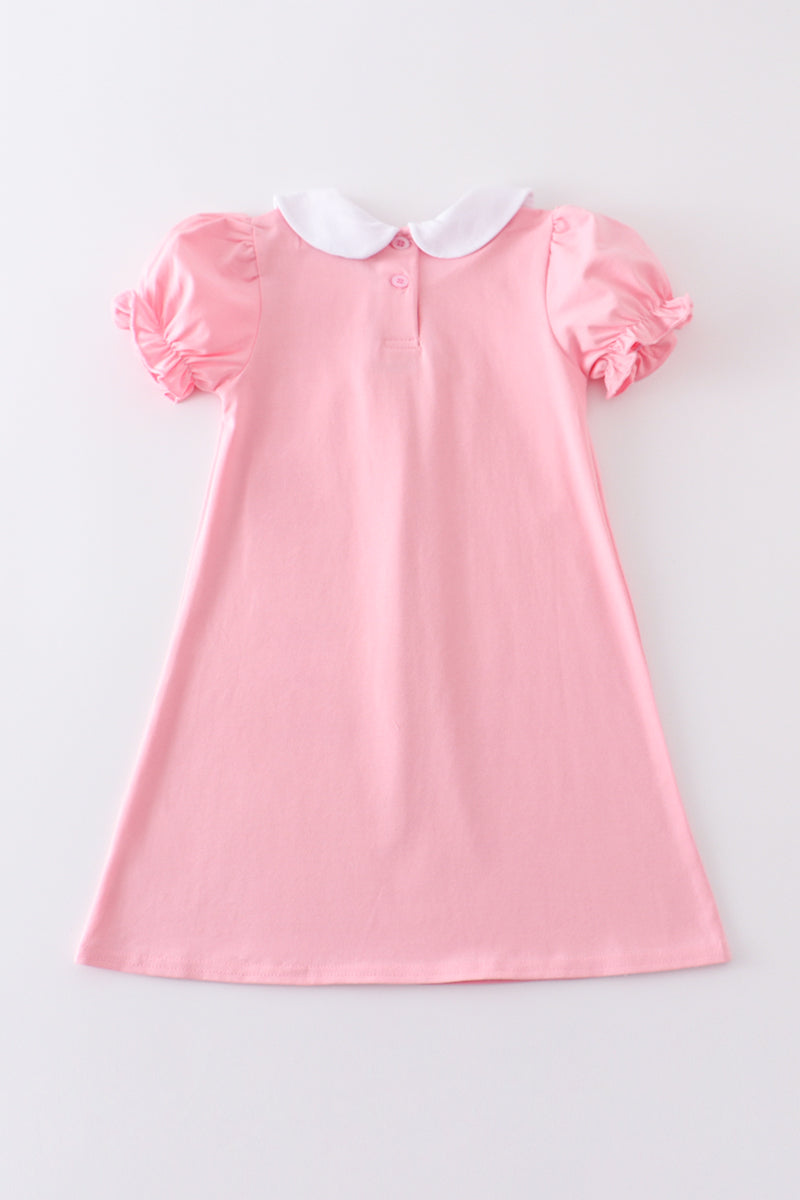 PINK EASTER BUNNY(Peter Cottontail) EMBROIDERY DRESS 12M