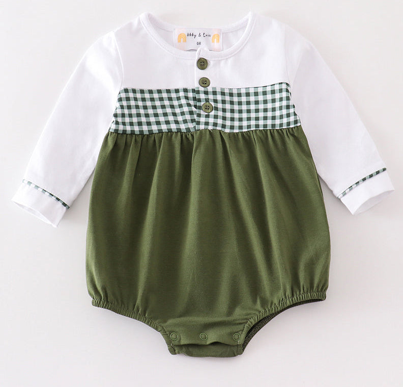 Green plaid girl bubble