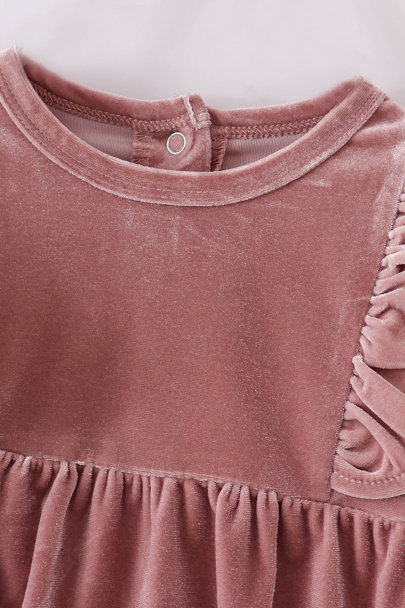 SAND VELVET RUFFLE BUBBLE