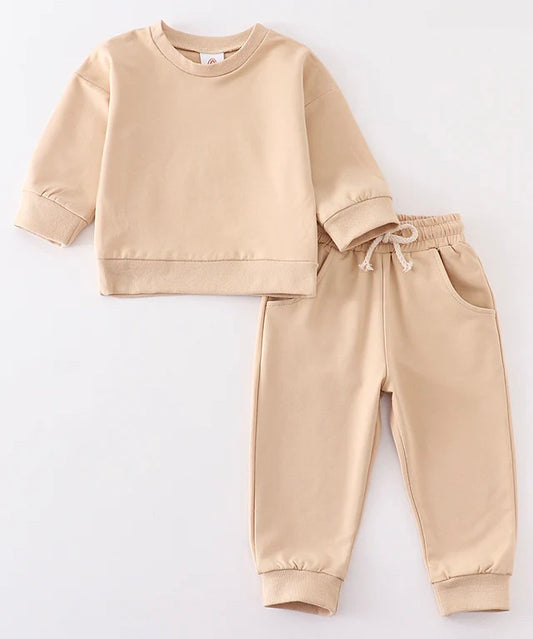 Beige Sweatsuit  Unisex (*Perfect for a MONOGRAM!)