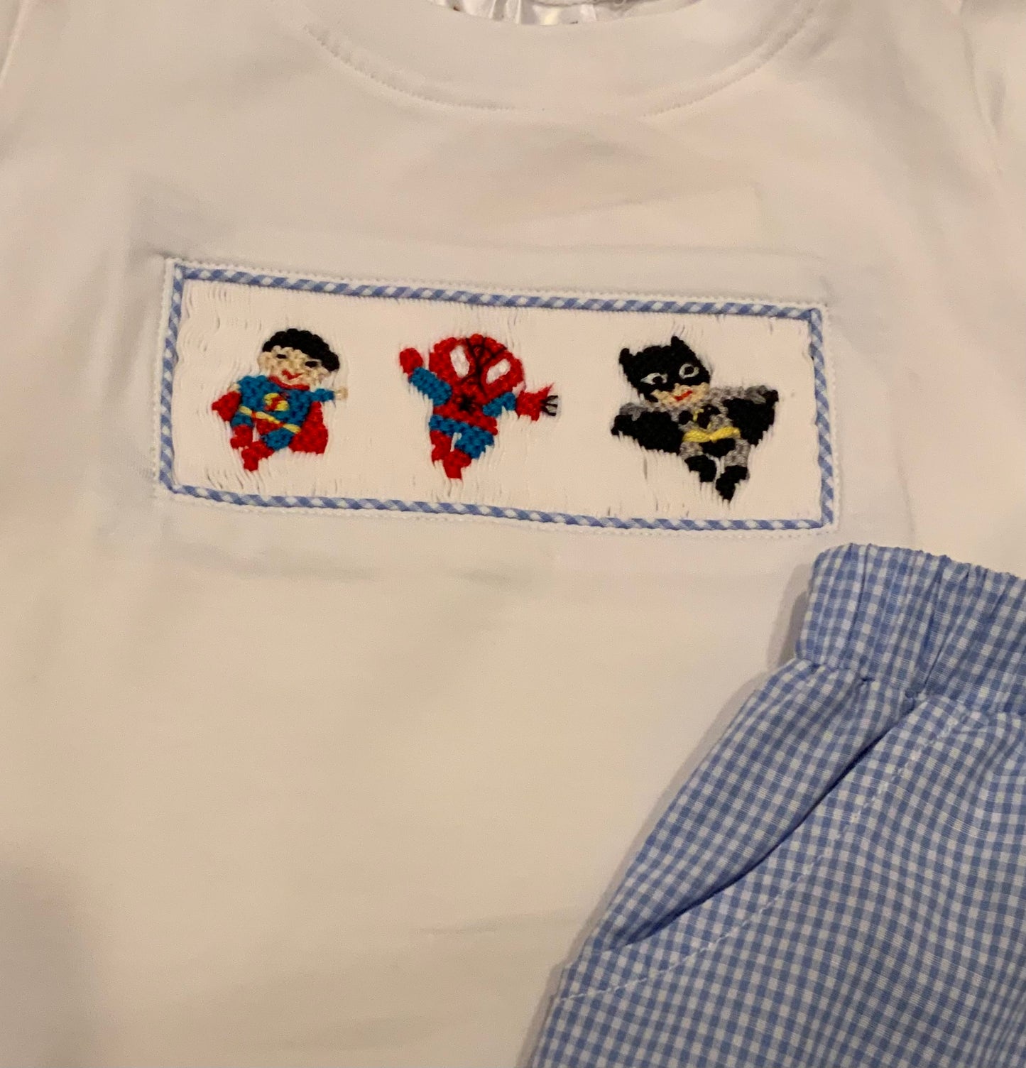 Smocked Super Hero Short Set