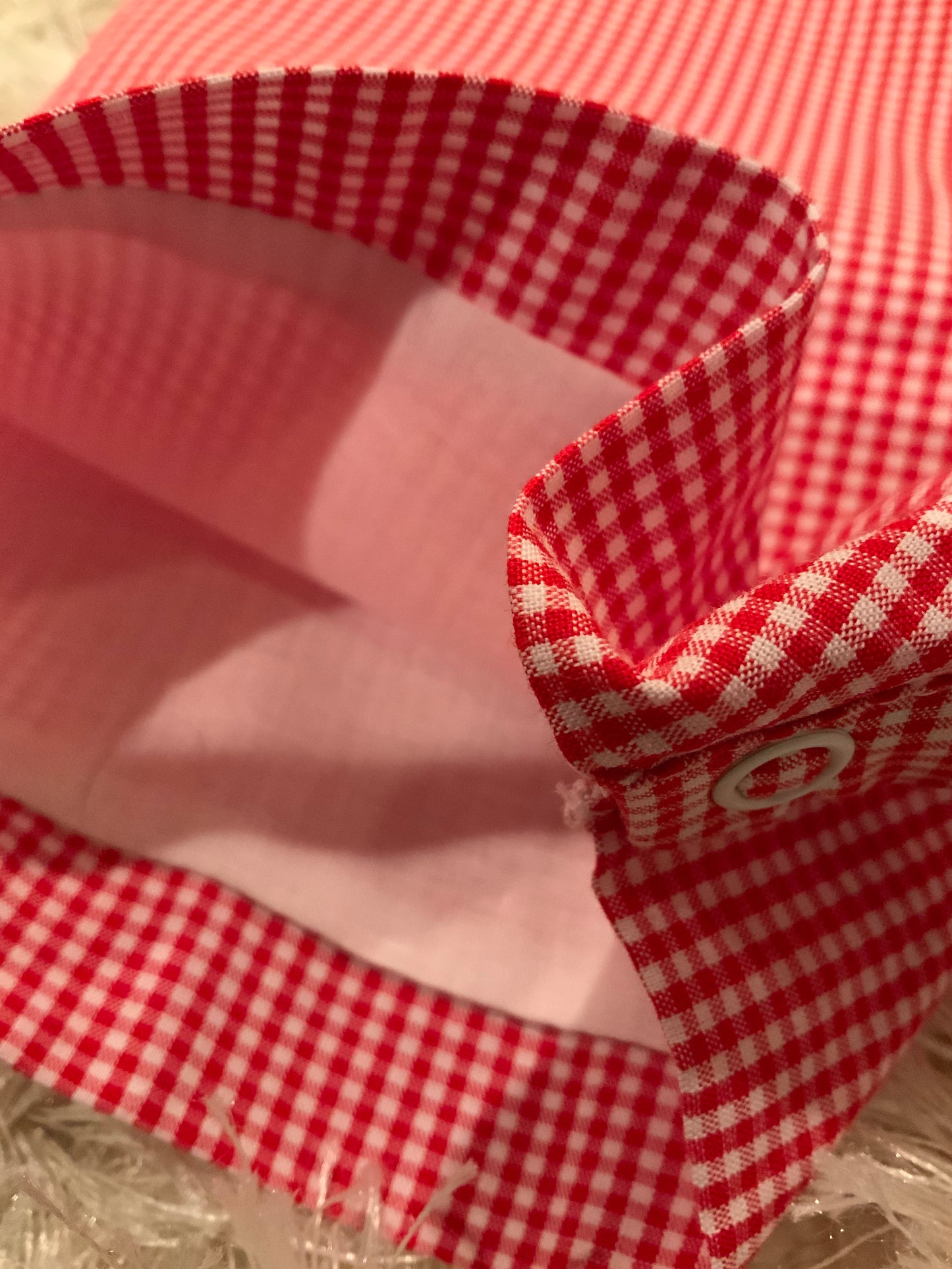 Red Check Smocked Baseball ShortAll