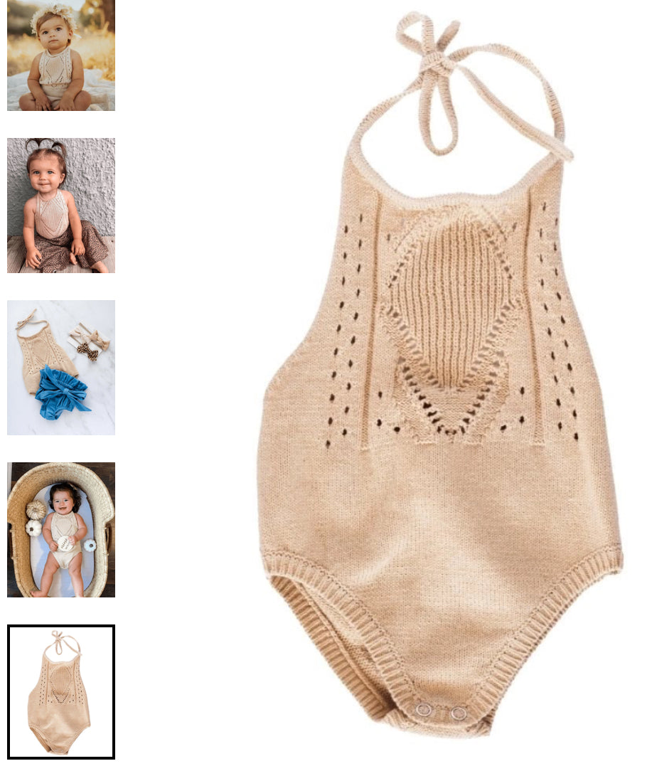 Drake Crochet Halter Romper