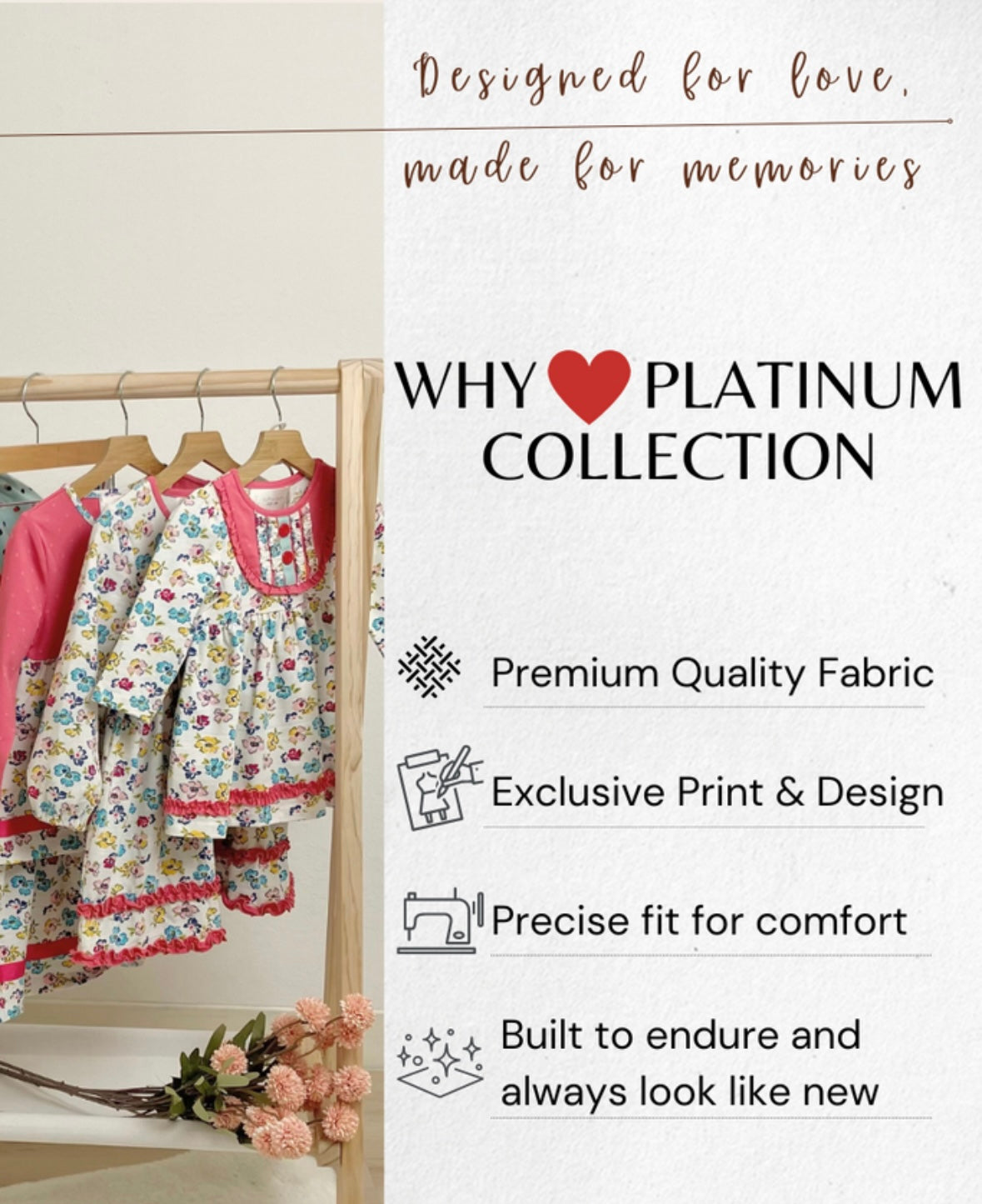 PLATINUM PINK DOT FLORAL BALLOON PRINT TUNIC GIRL 2 PC SET