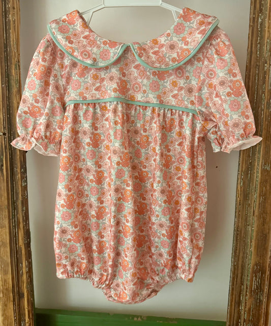 Floral Delight Peter Pan Collar Romper
