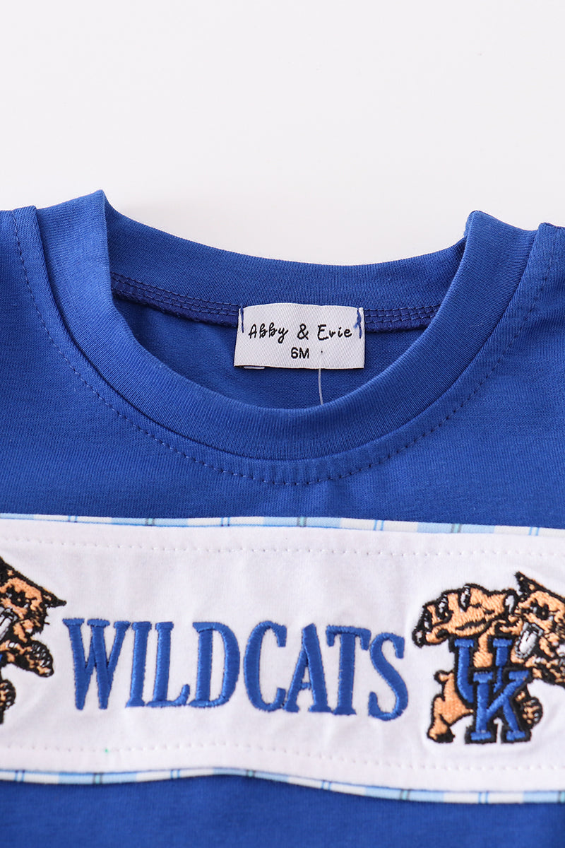 BLUE KY WILDCATS EMBROIDERY BOY BUBBLE