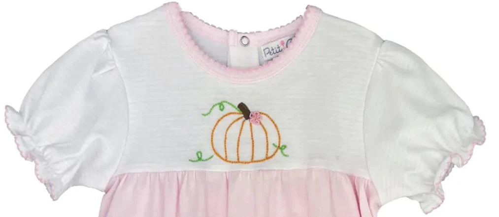 Pumpkin Embroidered Knit Top & Legging Set