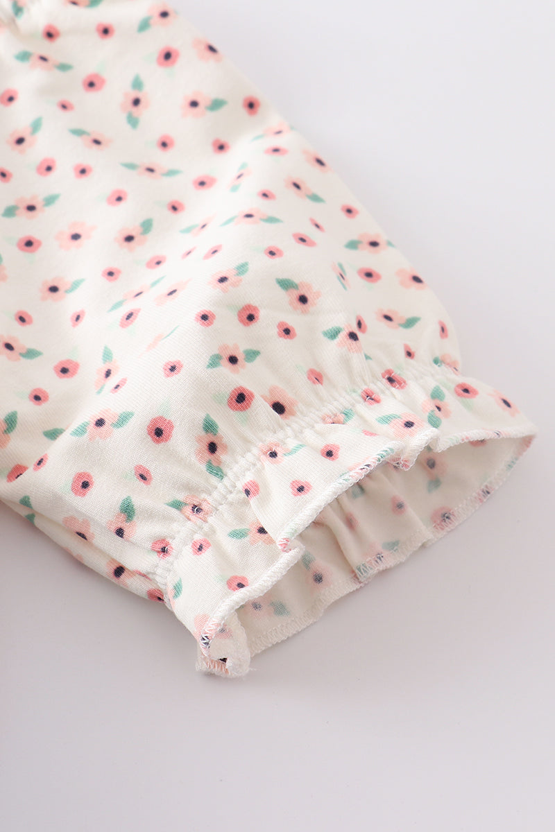 PLATINUM BALLOON PRINT FLORAL RUFFLE GIRL SET