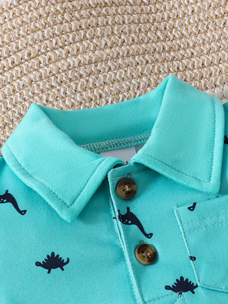 Baby Boys Short Sleeve Romper Set