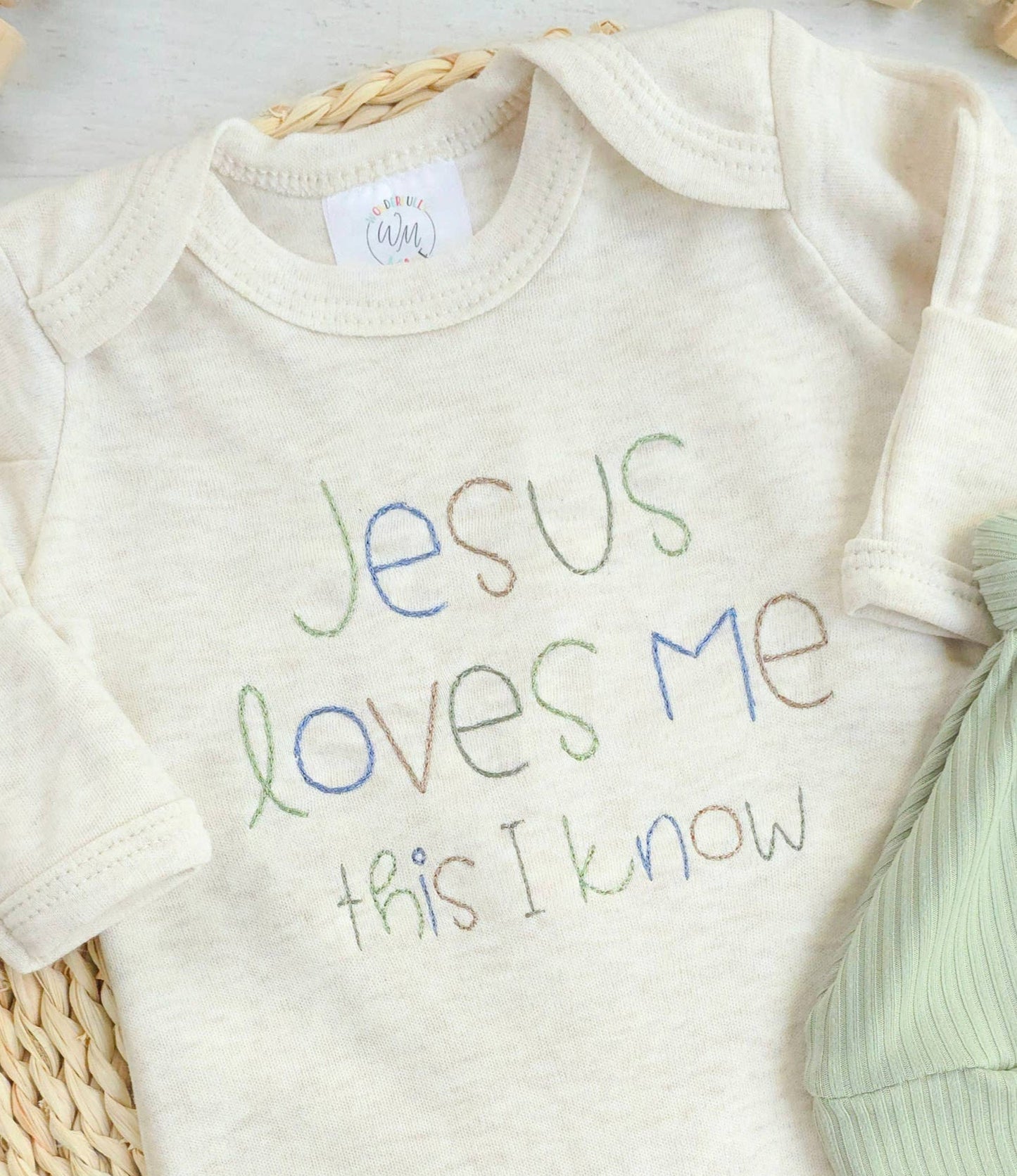 Baby Romper | Baby Boy Outfit - Jesus Loves Me: Romper only!
