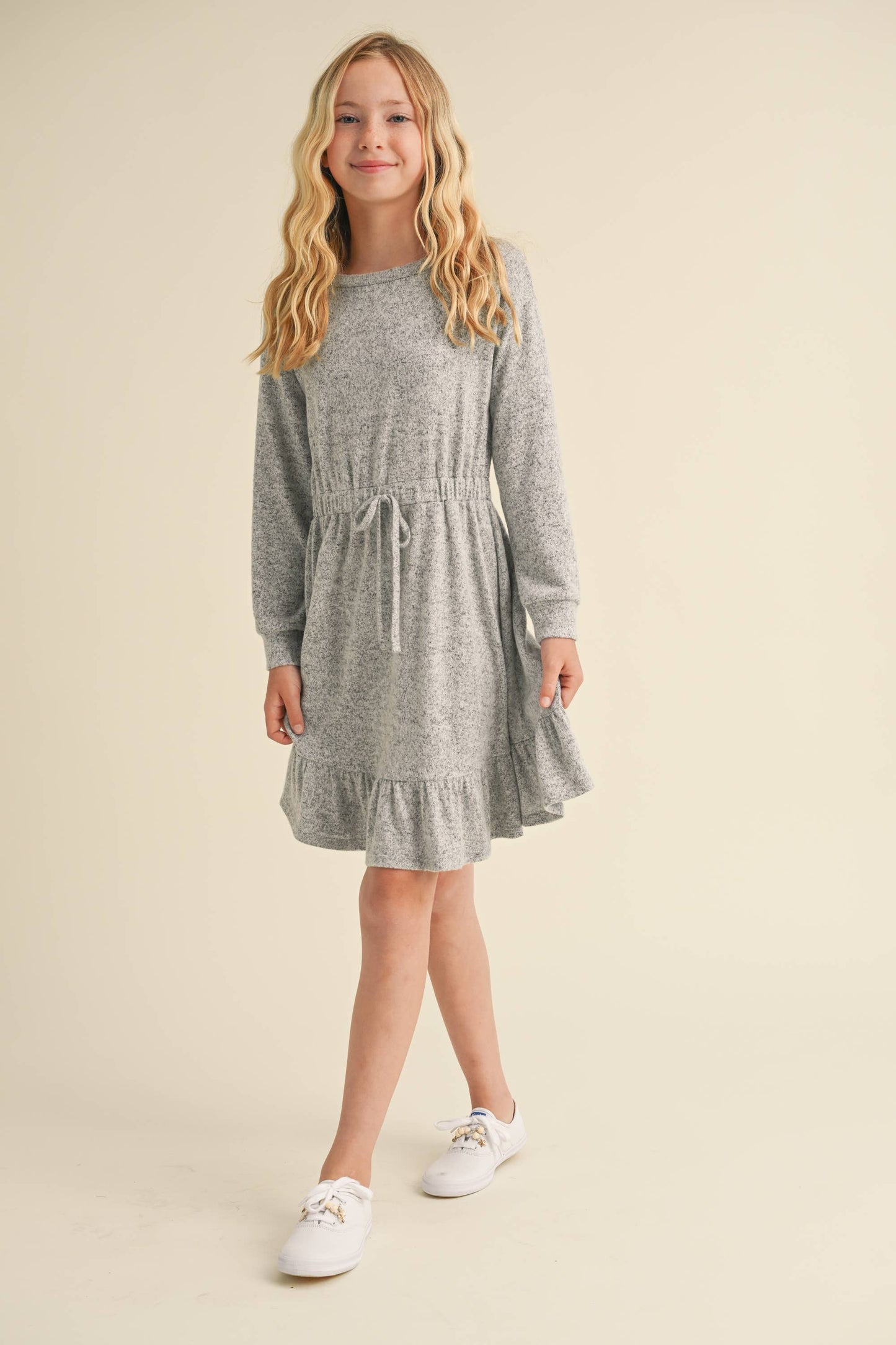 TWEEN GIRLS HACCI LONG SLEEVE DRESS