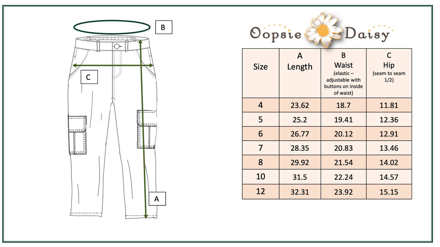Girls Light Wash Faded Denim Cargo Pant With Pockets: