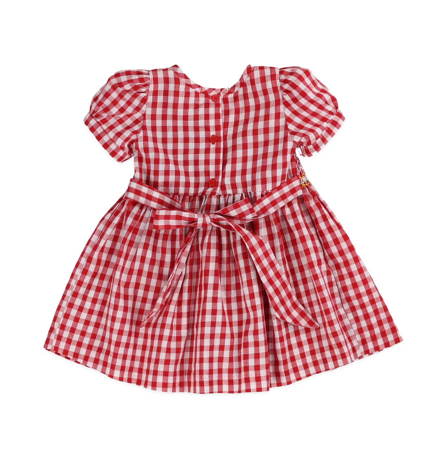 Red Gingham Hand Smocked Dress: Marie Louise Red Gingham