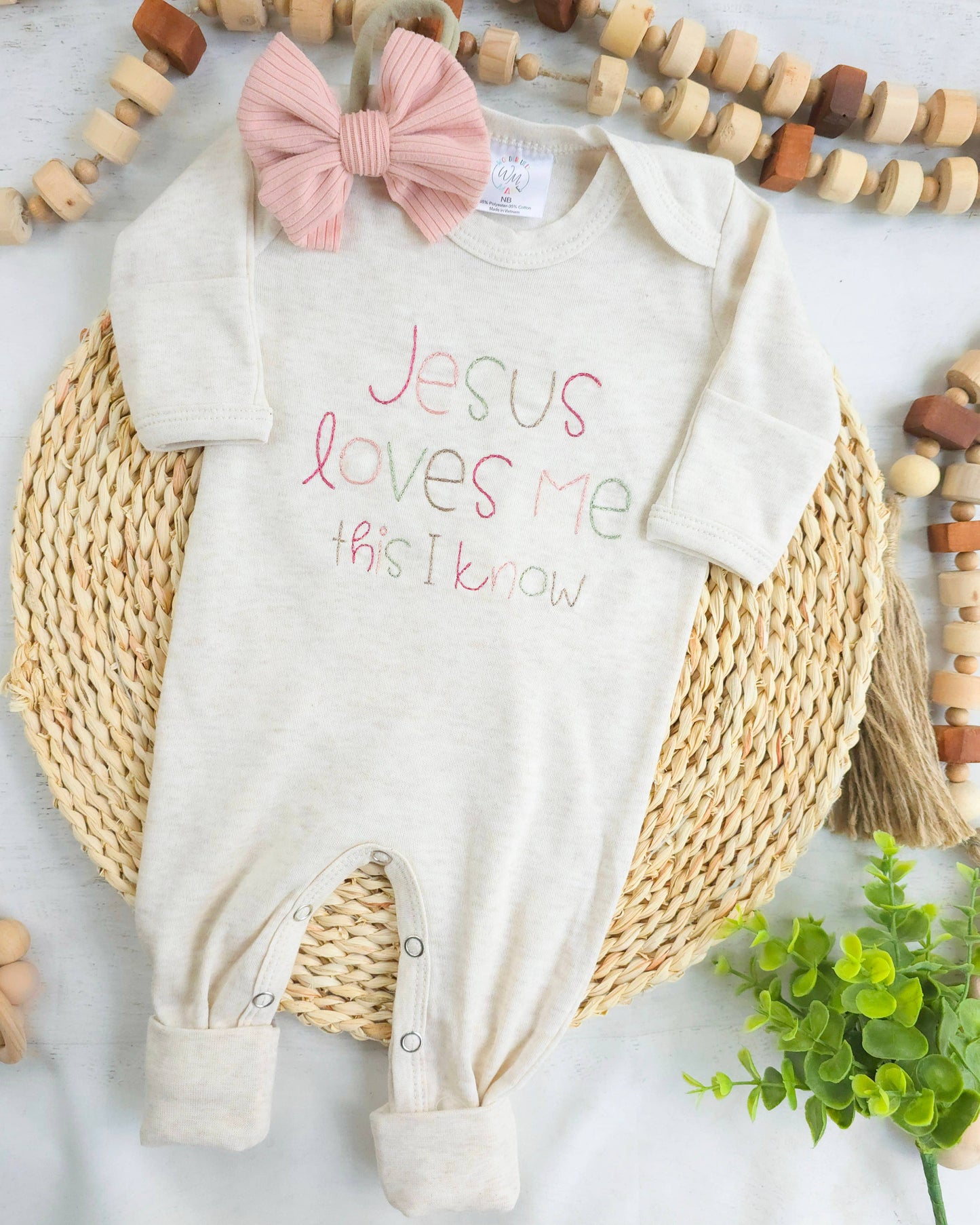 Baby Romper | Baby Girl Outfit - Jesus Loves Me: