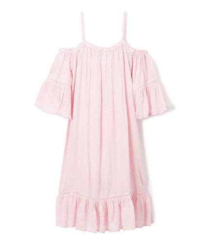 Light Pink Lace Detail Dress Tween Girls; 7 Years