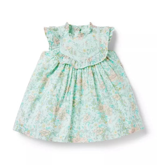 Baby Floral Crochet Trim Dress 12-18M