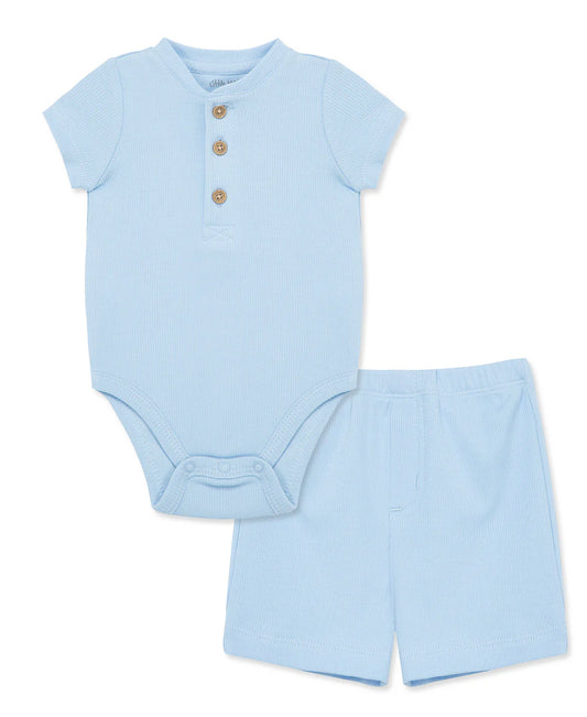 Baby Blue Bodysuit and Short Set