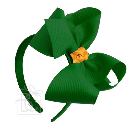 3/4" Hard Headband w/ 5.5" Huge Grosgrain Bow