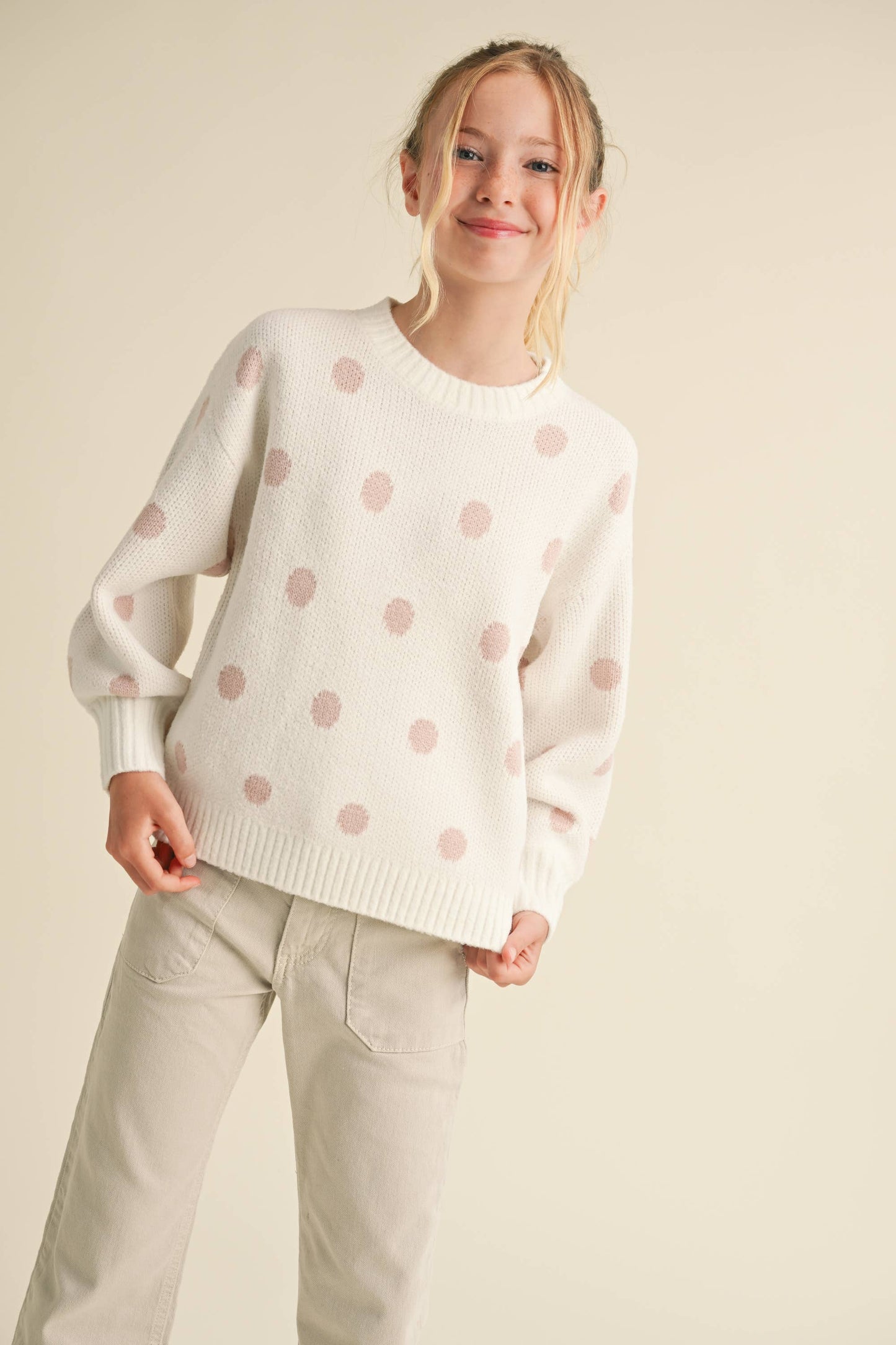 TWEEN GIRLS CREW NECK SWEATER