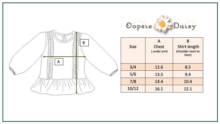 Girls Olive Black Polka Dot Long Sleeve Ruffle Fall Shirt :