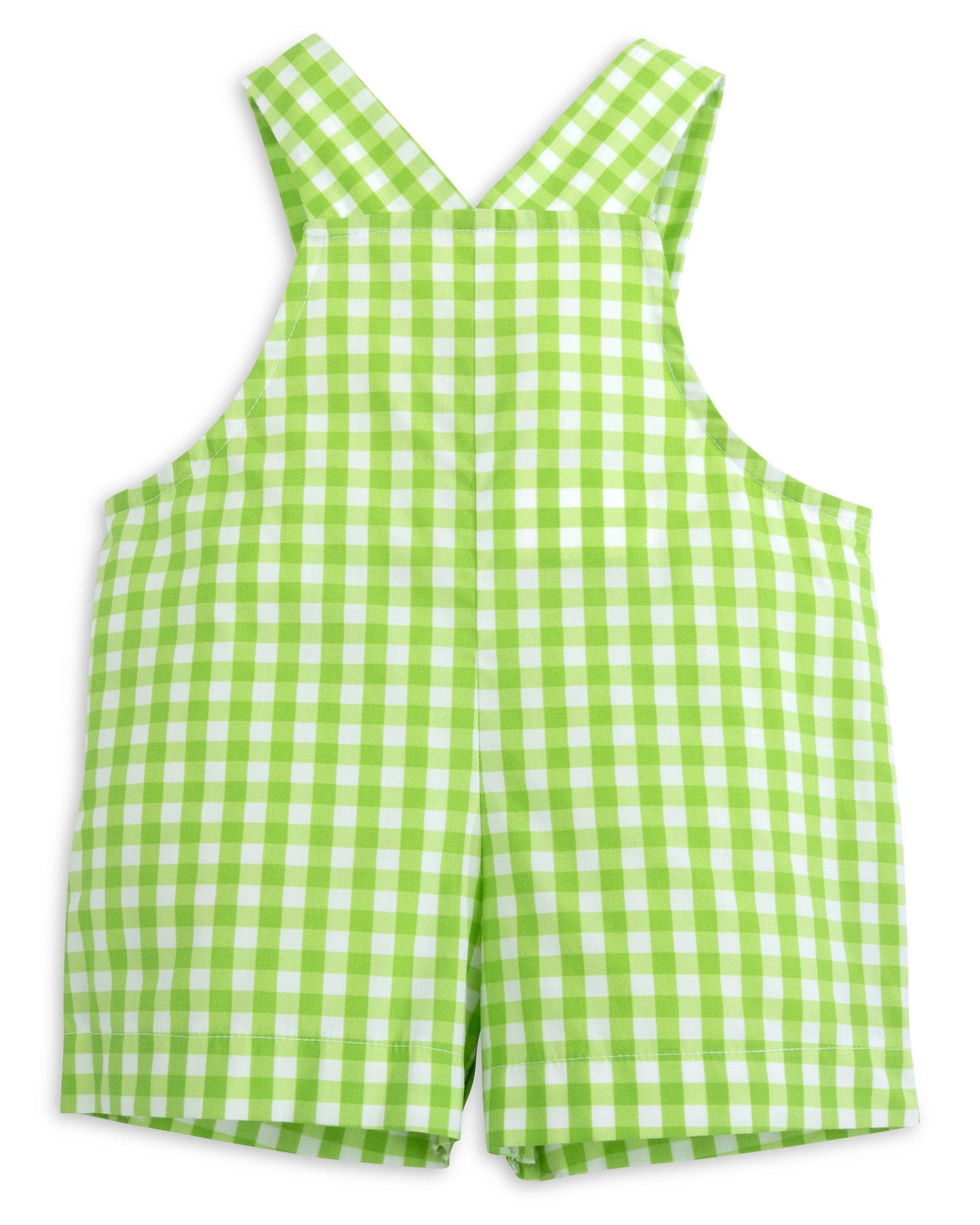 Fore! Boys' Gingham Shortall with Golf Cart Applique: