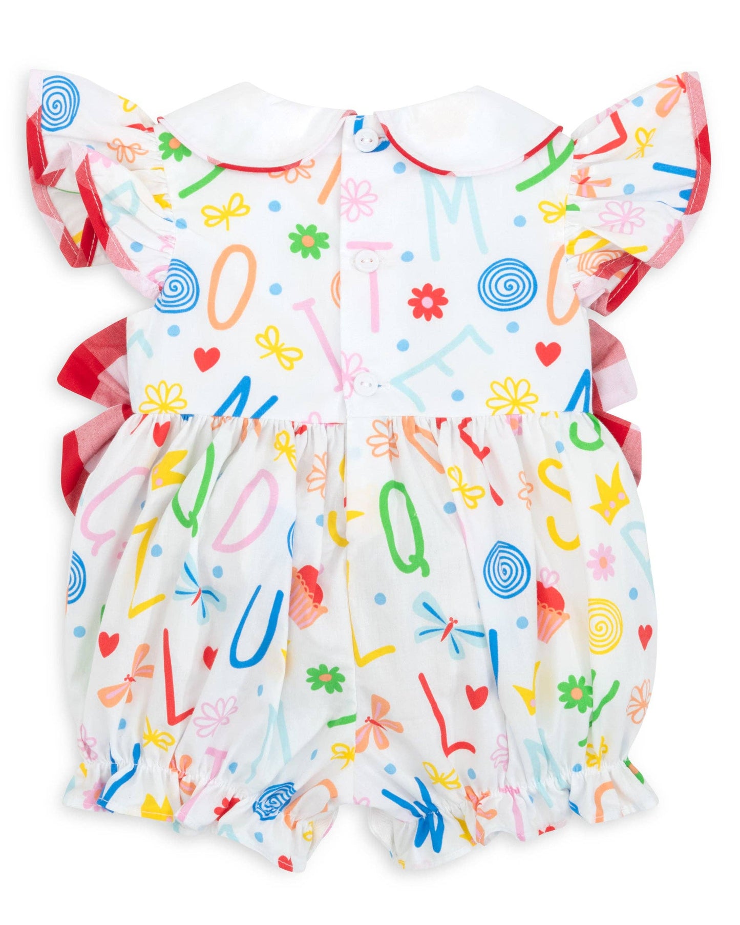 ABCs & 123s Alphabet Print Embroidered Collar Bubbles