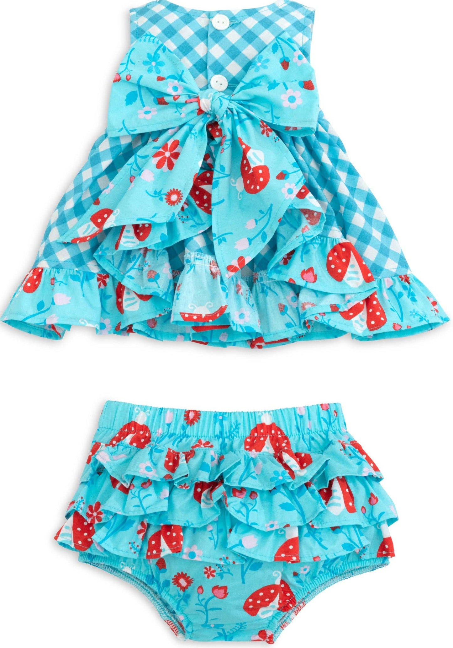 Lady Luck Lady Bug Appliquéd Swing Top & Ruffle Bloomer Set
