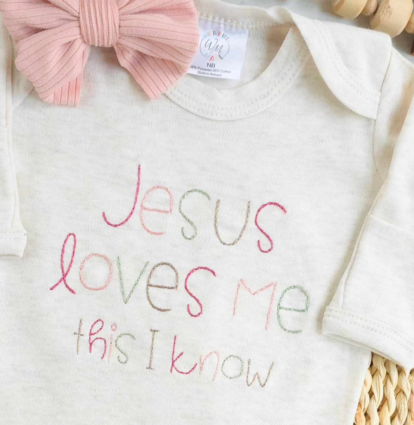 Baby Romper | Baby Girl Outfit - Jesus Loves Me: