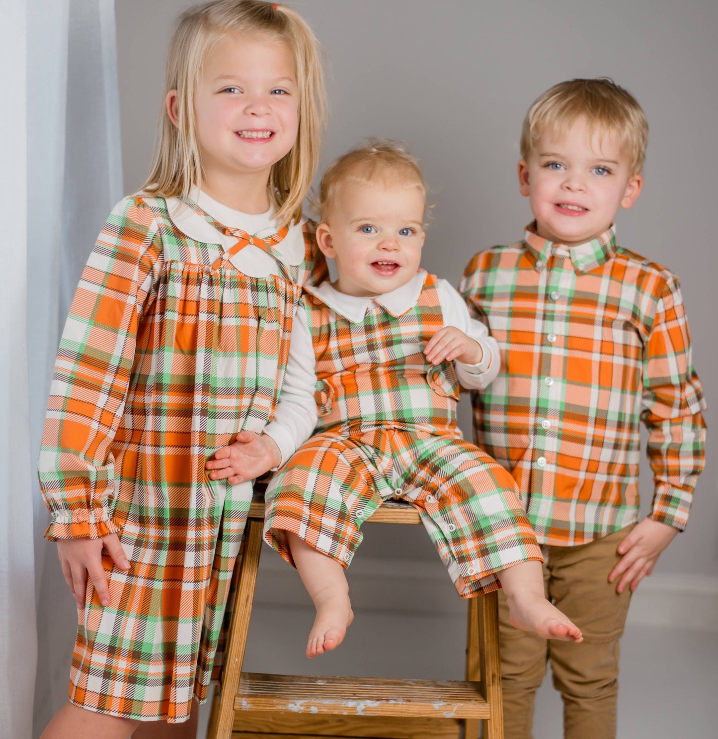 Autumn Plaid Boys' Collared Button Down Shirt