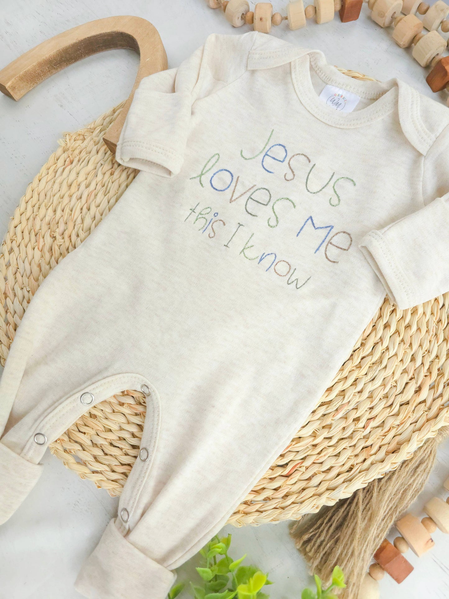 Baby Romper | Baby Boy Outfit - Jesus Loves Me: Romper only!