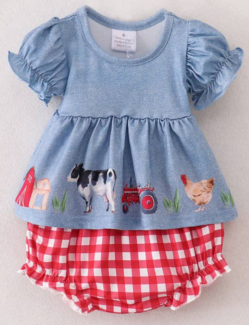 Baby Girls Farm Short Set