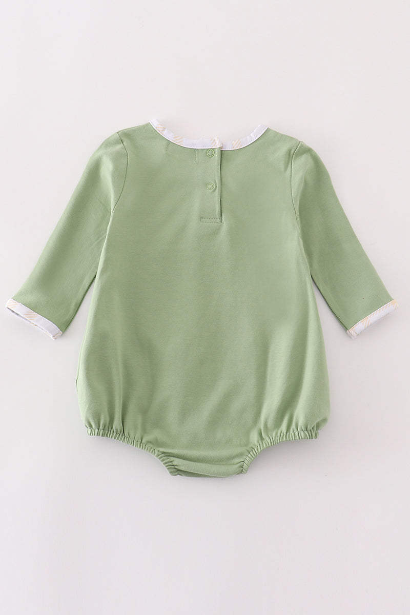 PREMIUM GREEN TURKEY EMBROIDERY BOY BUBBLE
