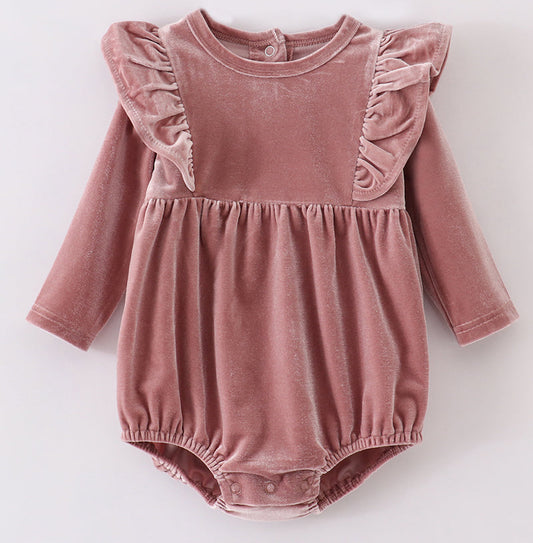 SAND VELVET RUFFLE BUBBLE