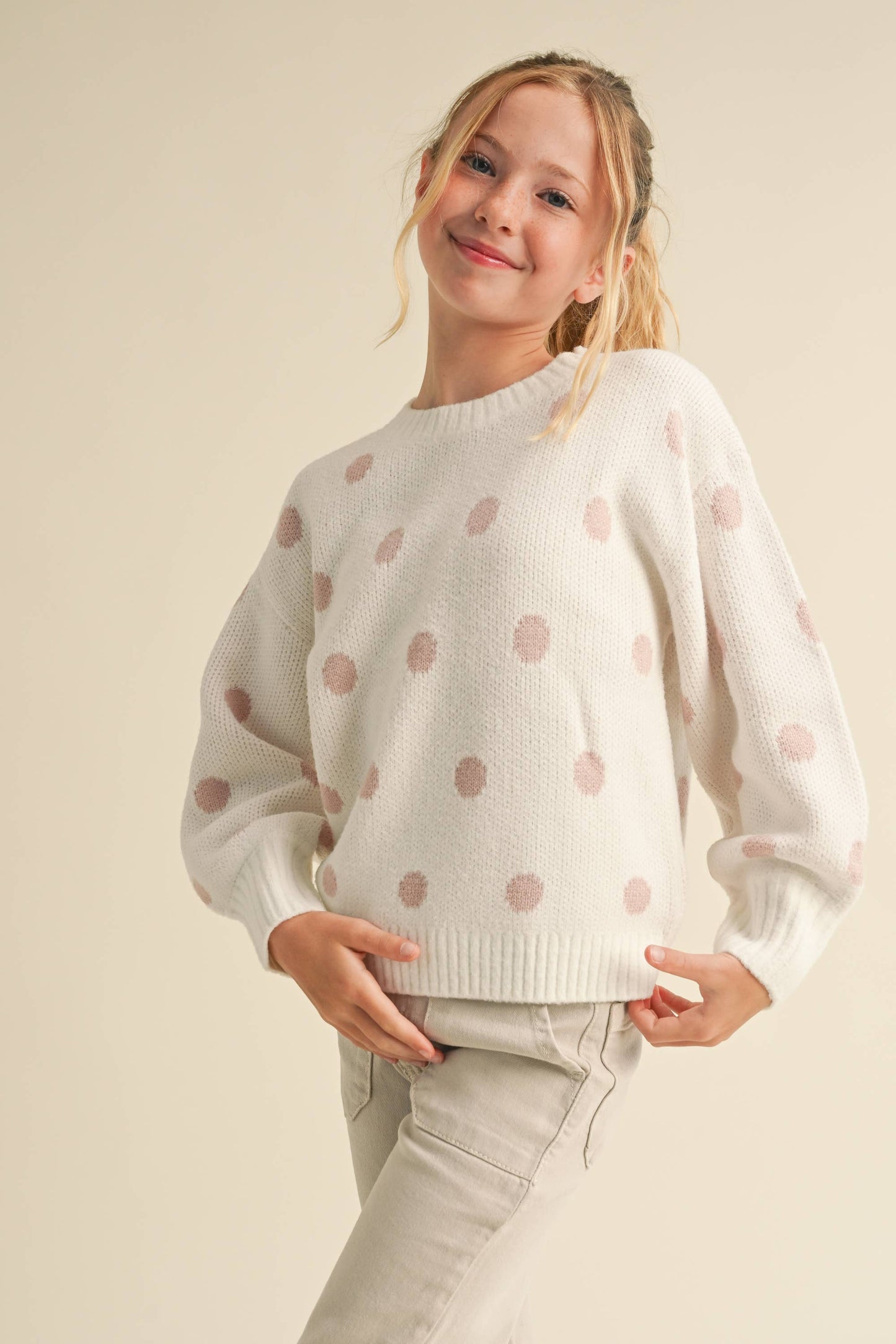 TWEEN GIRLS CREW NECK SWEATER