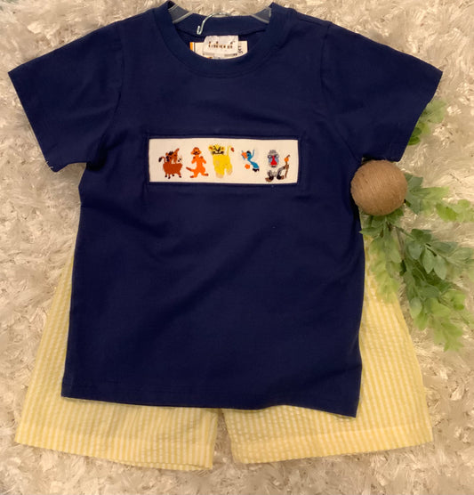 Smocked Lion Kind Short Set