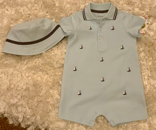 Sailboat Romper and Hat