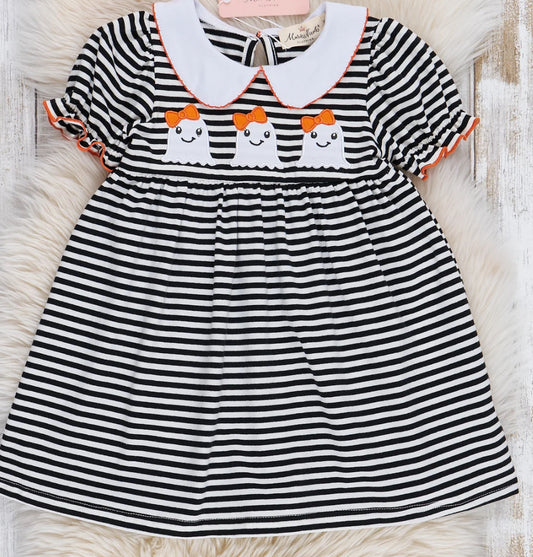 Spooky Cute Striped Ghost Dress