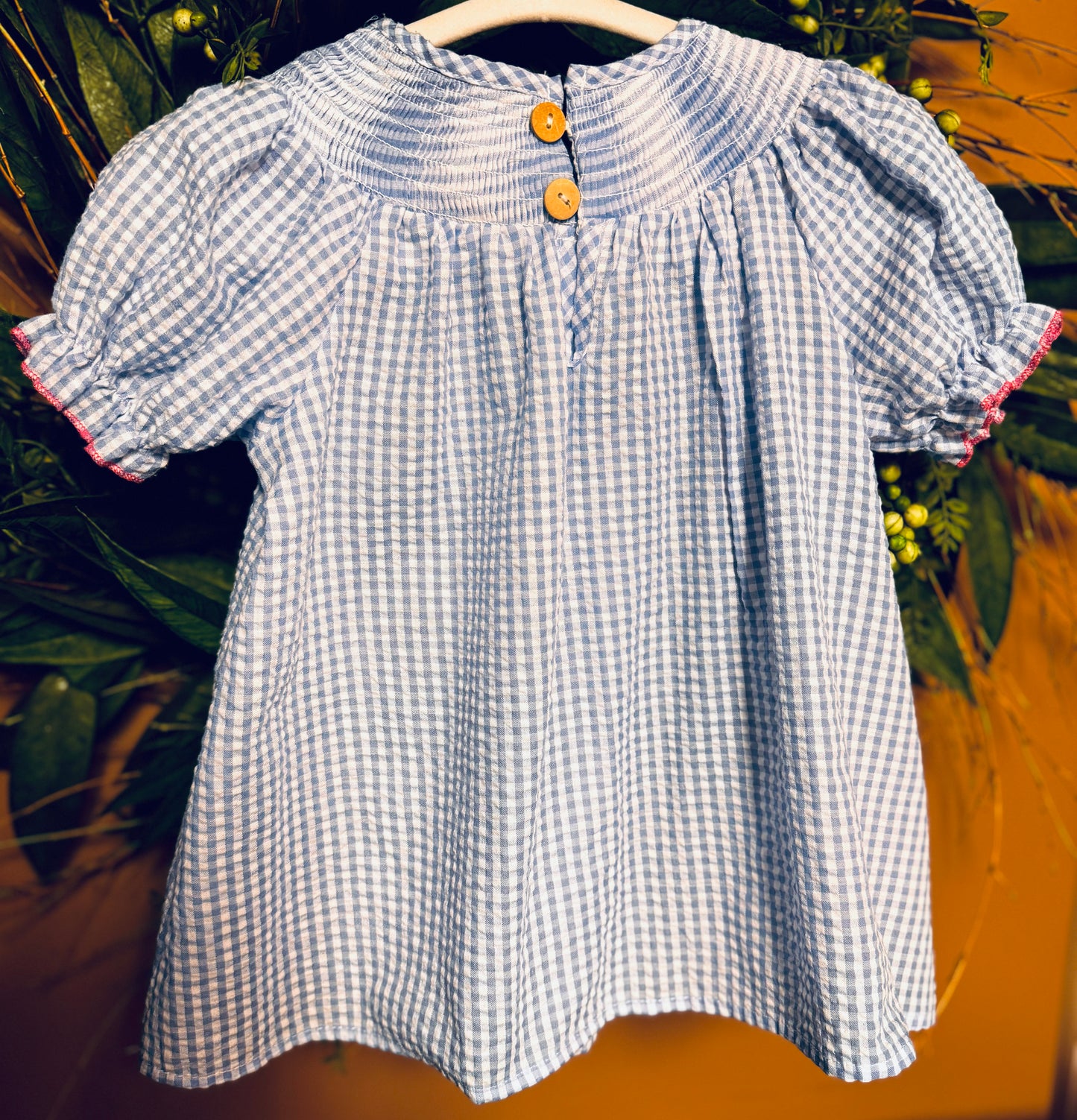 Spring Easter Egg Embroidery Smocking Girls Dress 12-18M