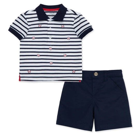 Baseball Polo Short Set
