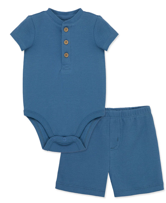 Blue Bodysuit and Short Set