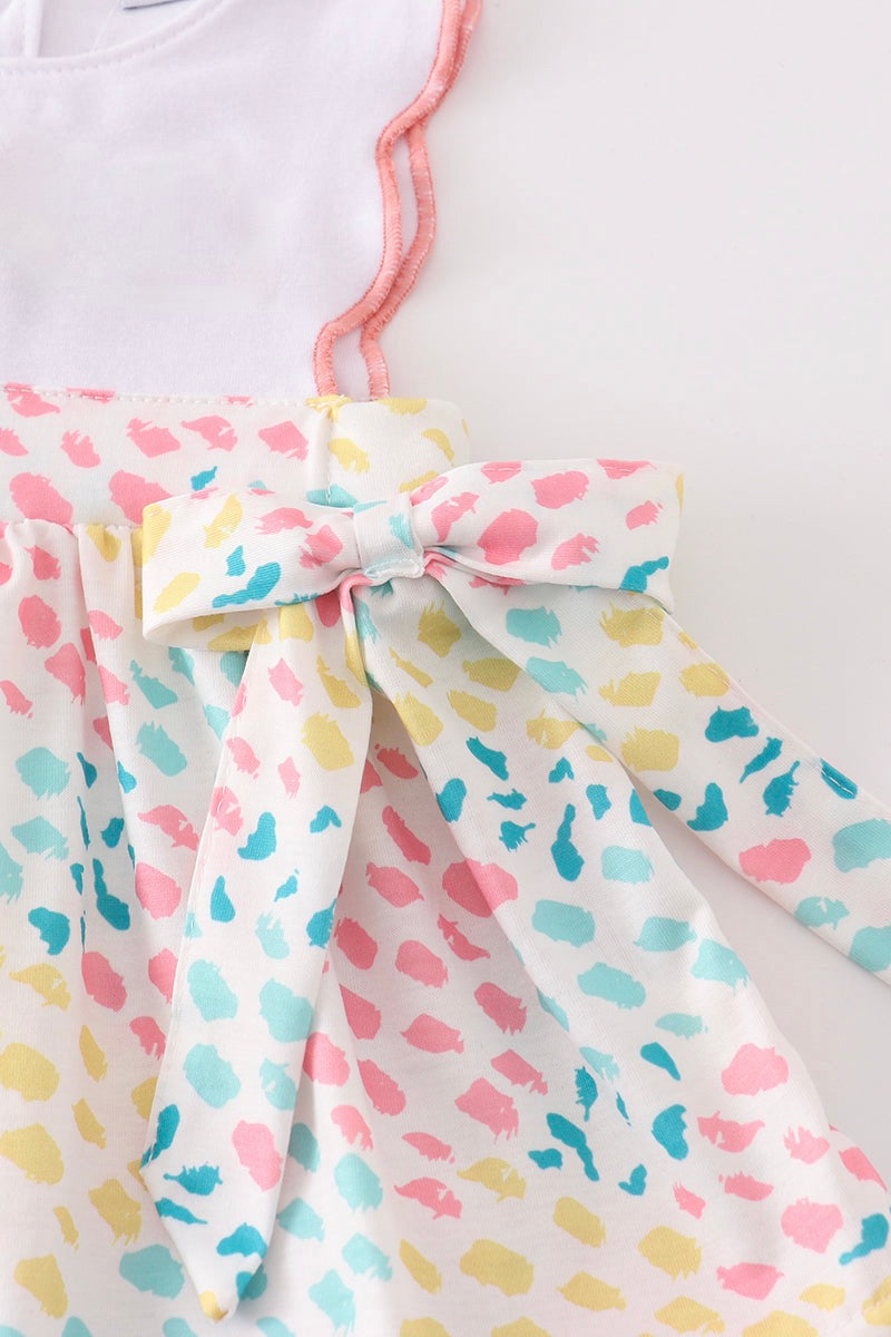 PASTEL LEOPARD  GIRL BLOOMER SET