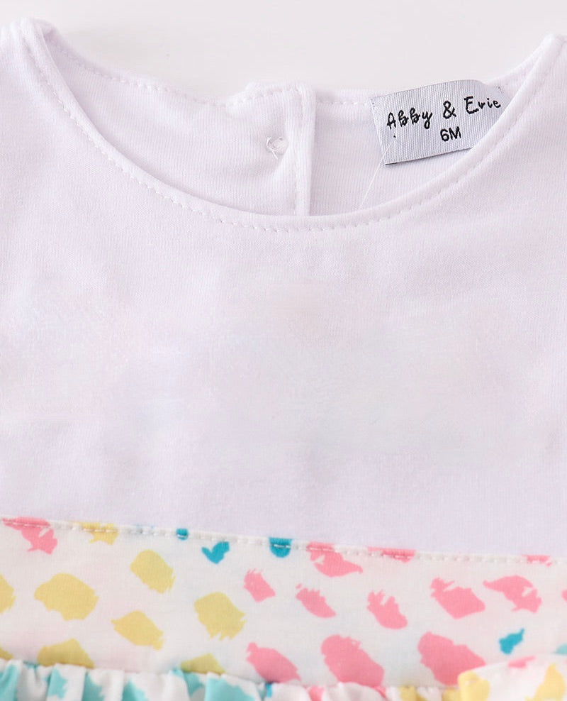 PASTEL LEOPARD  GIRL BLOOMER SET