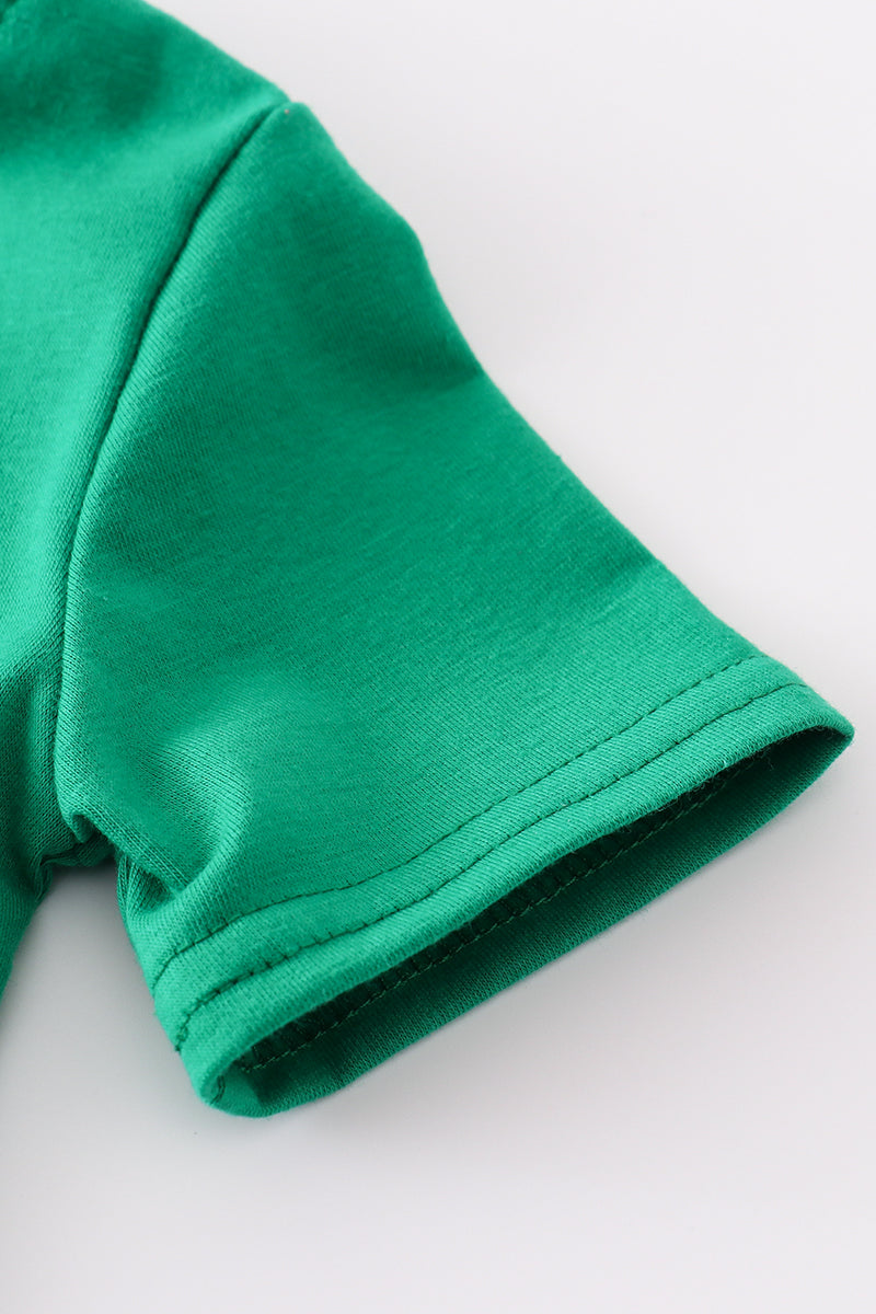 GREEN FARM EMBROIDERY SMOCKED BOY SHORT SET