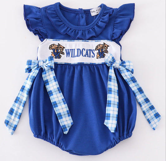 BLUE WILDCATS EMBROIDERY GIRL BUBBLE
